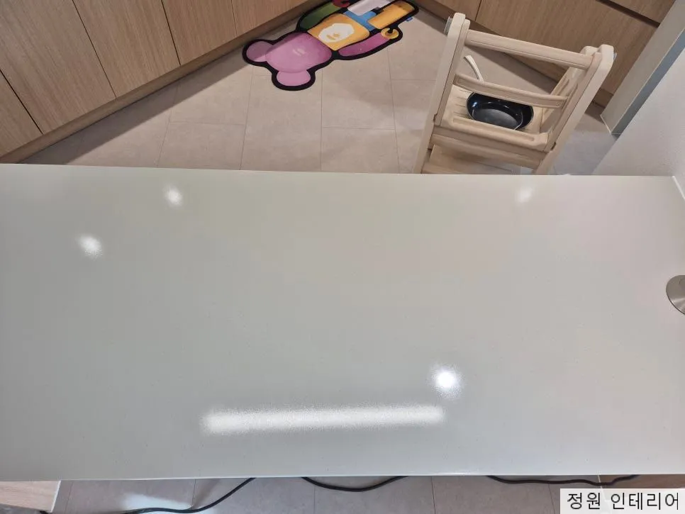 부산 싱크대 상판 대리석 주방uv코팅 , 동래구 온천반도보라스카이뷰 현장 사진 4