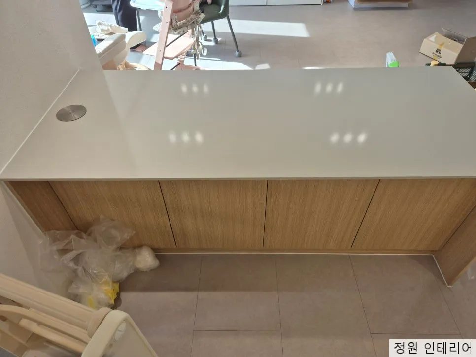 부산 싱크대 상판 대리석 주방uv코팅 , 동래구 온천반도보라스카이뷰 현장 사진 17