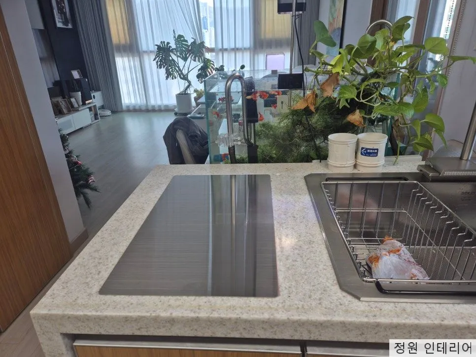 부산 연제구 사각싱크볼 교체 연산자이 야채세척기 철거와 스텐판 마감까지 현장 사진 4
