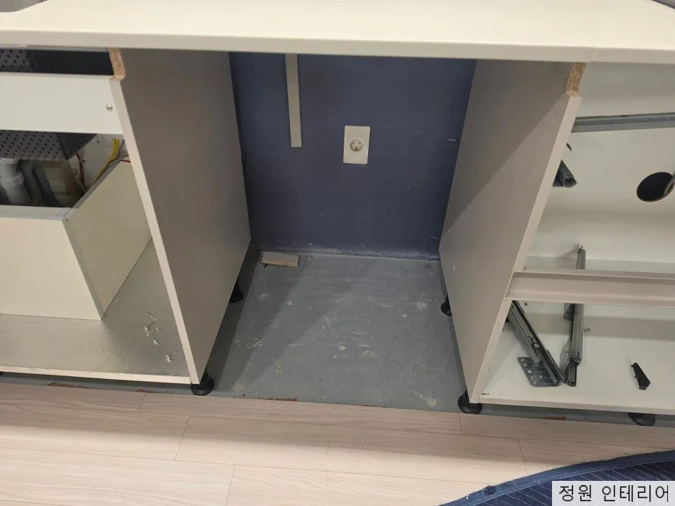 포항 북구 흥해읍 한화포레나 로봇청소기장 리폼 오븐 아래 치수를 맞춘 현장 현장 사진 4