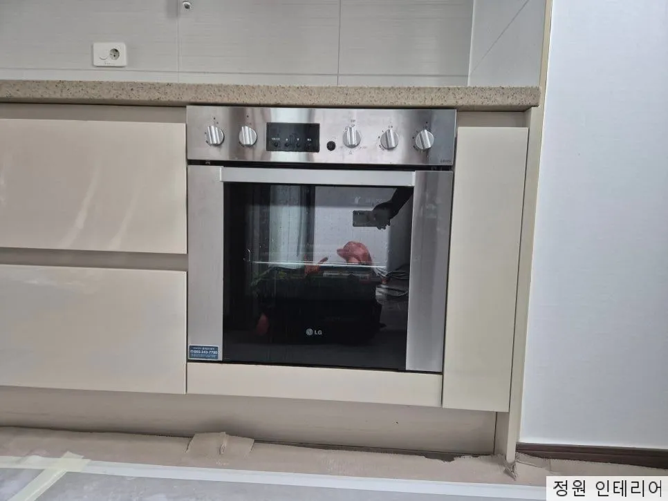 울산 싱크대 상판 연마 UV코팅 및 하부장 교체 설치 BY강변센트럴하이츠블랙 현장 사진 2