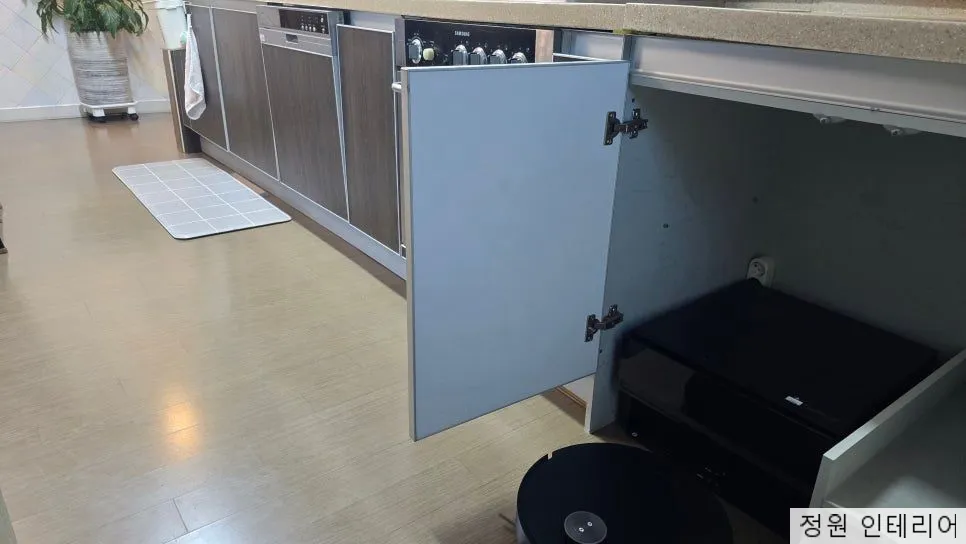 칠곡 석적읍 드리미 수납장 개조 한솔솔파크강변 800mm 하부장을 나눠 쓴 현장 현장 사진 5